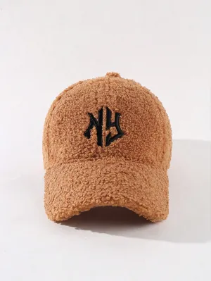 1 Piece Embroidery Winter Baseball Cap - Brown