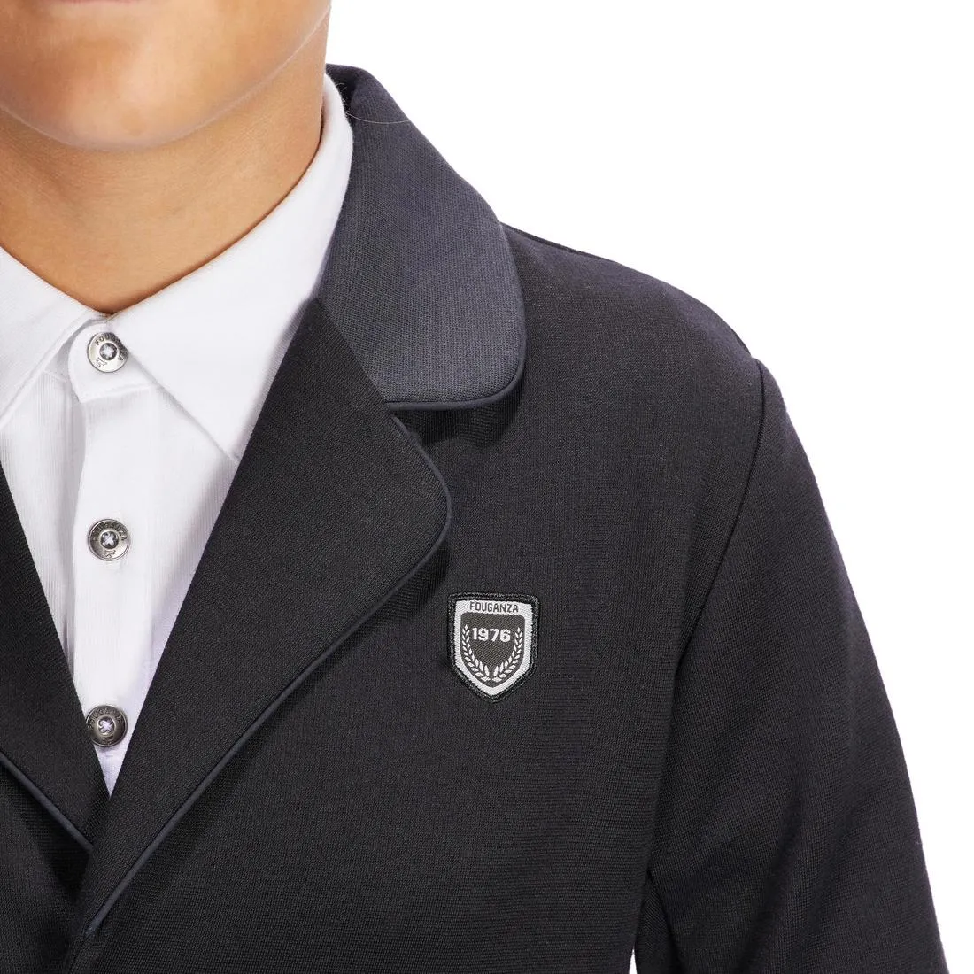 100 Compete Kids' Horse Riding Show Jacket - Black