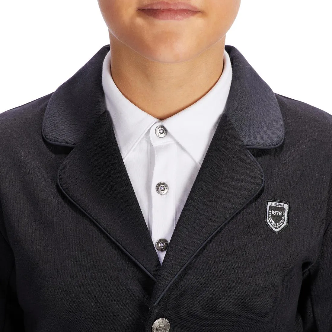 100 Compete Kids' Horse Riding Show Jacket - Black