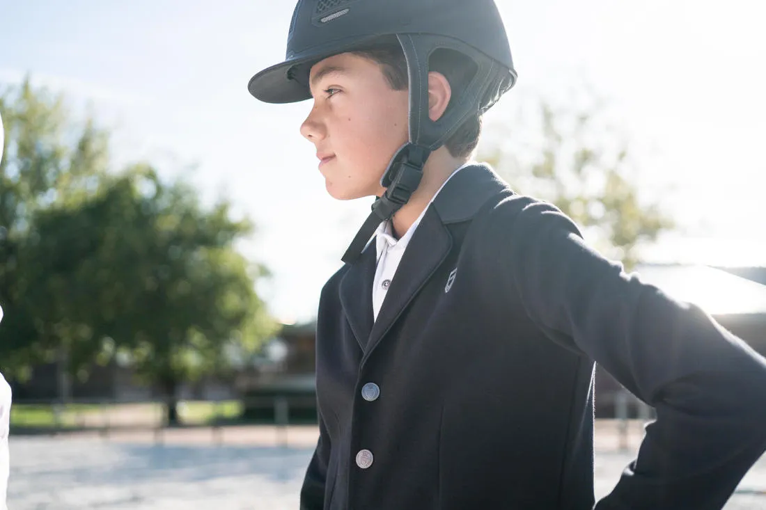 100 Compete Kids' Horse Riding Show Jacket - Black