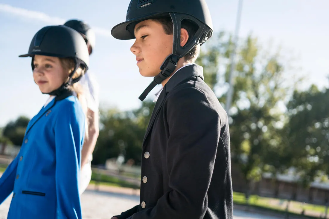 100 Compete Kids' Horse Riding Show Jacket - Black