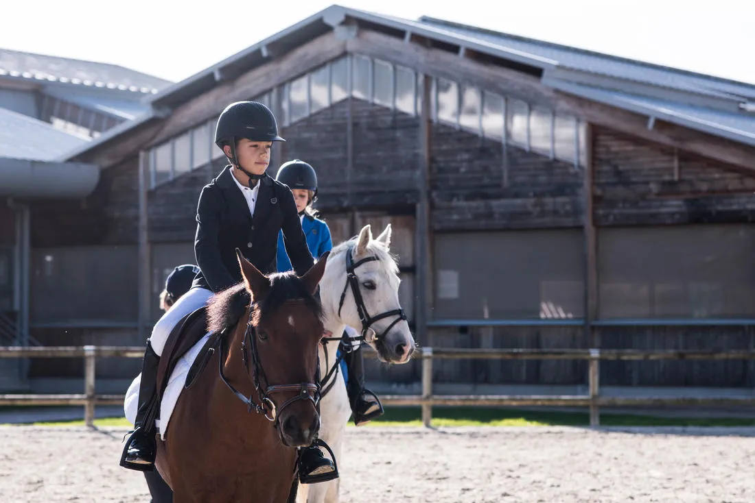 100 Compete Kids' Horse Riding Show Jacket - Black
