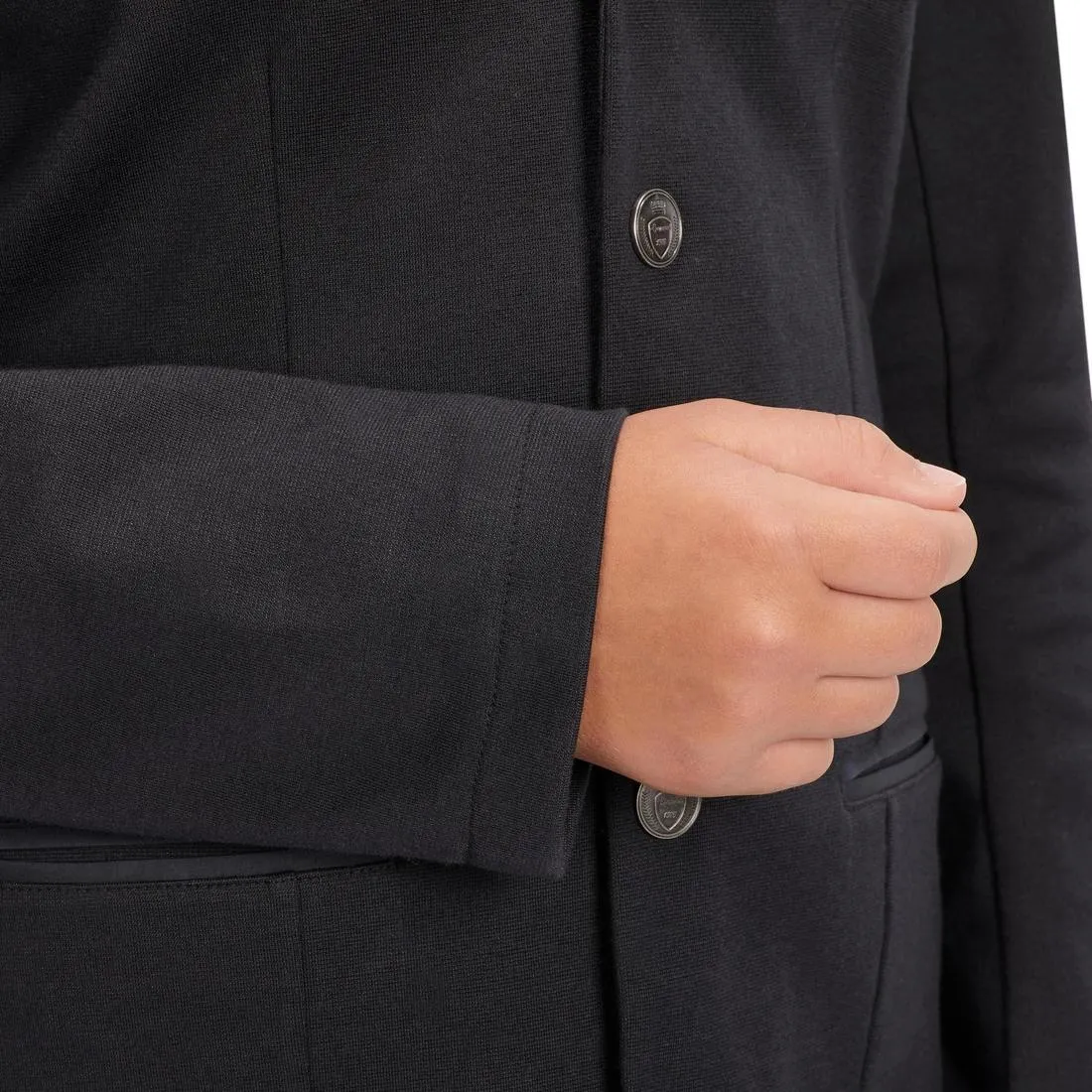 100 Compete Kids' Horse Riding Show Jacket - Black