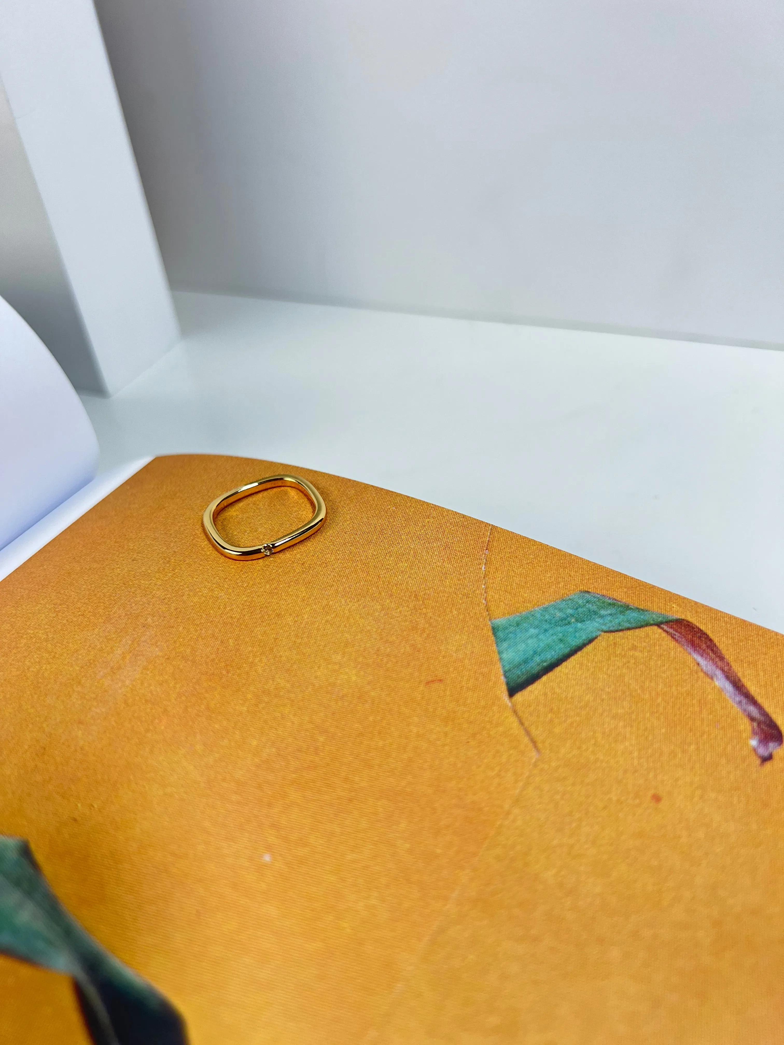 14k Gold Square Ring