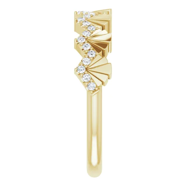 14K Yellow 1/6 CTW Diamond Vintage-Inspired Anniversary Band