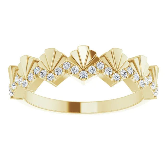 14K Yellow 1/6 CTW Diamond Vintage-Inspired Anniversary Band