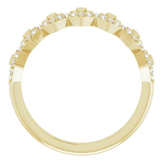 14K Yellow 1/6 CTW Diamond Vintage-Inspired Anniversary Band