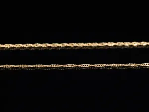 14K Yellow Gold Sparkling Singapore Chain 23"