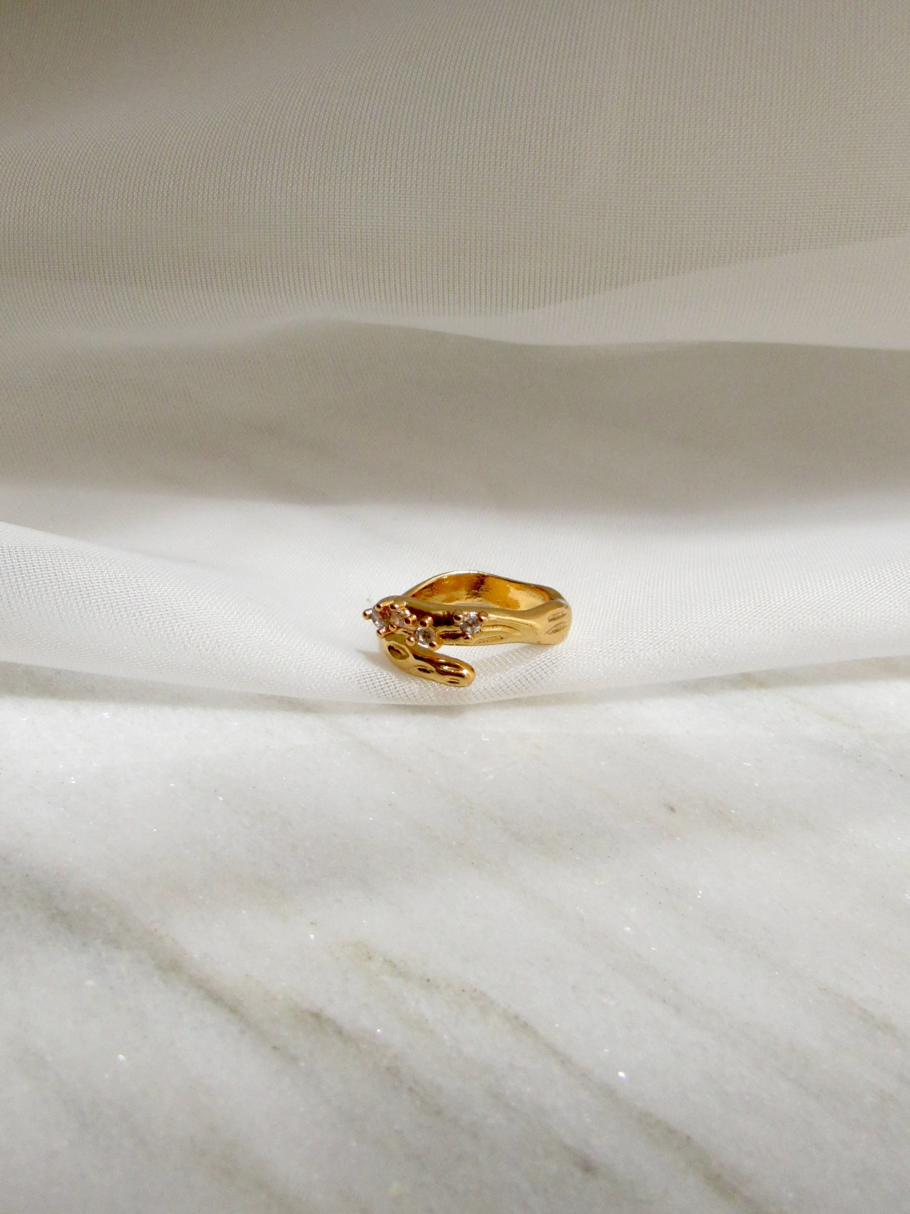 18K Gold Vermeil Snake Ring