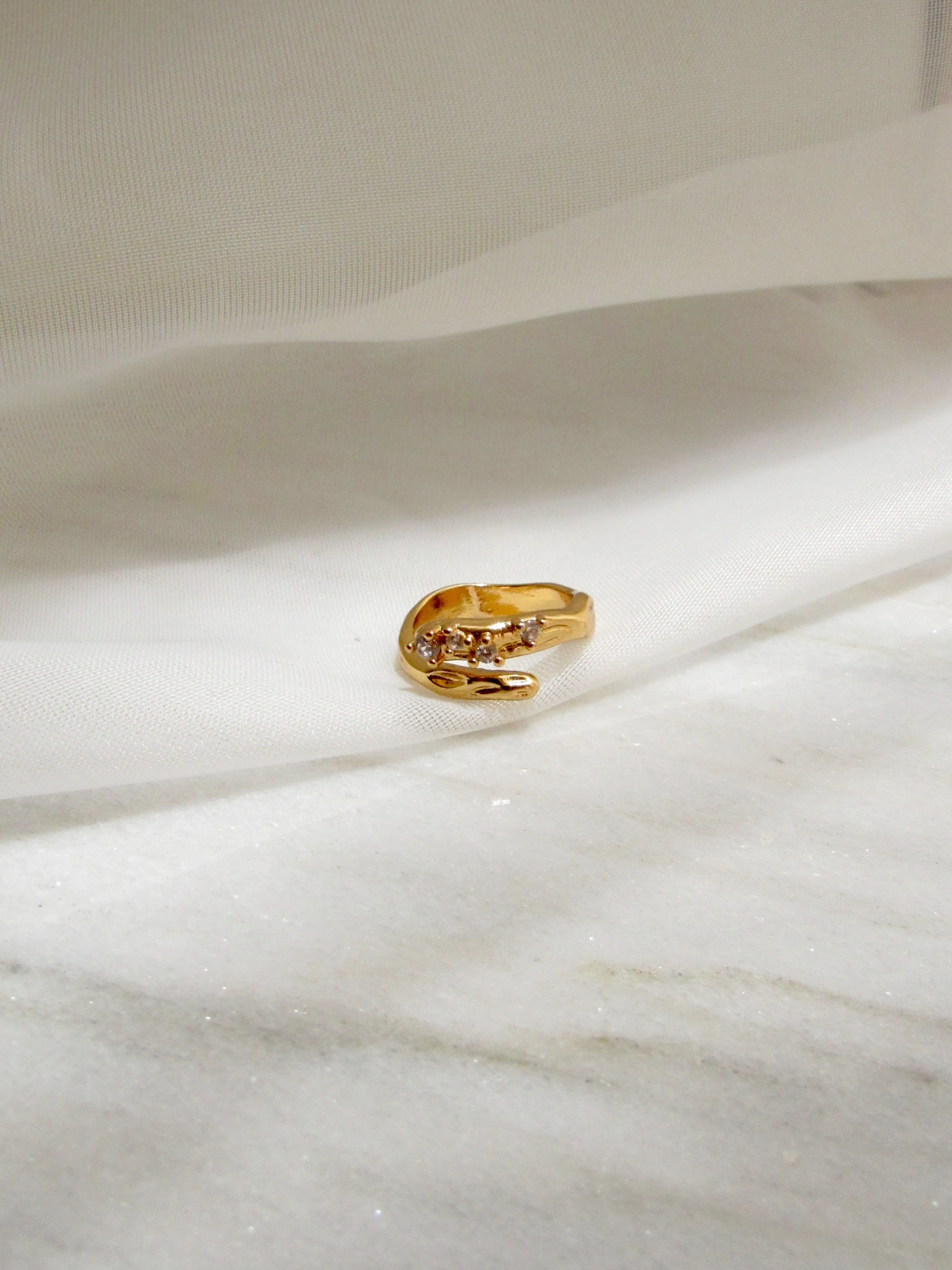 18K Gold Vermeil Snake Ring
