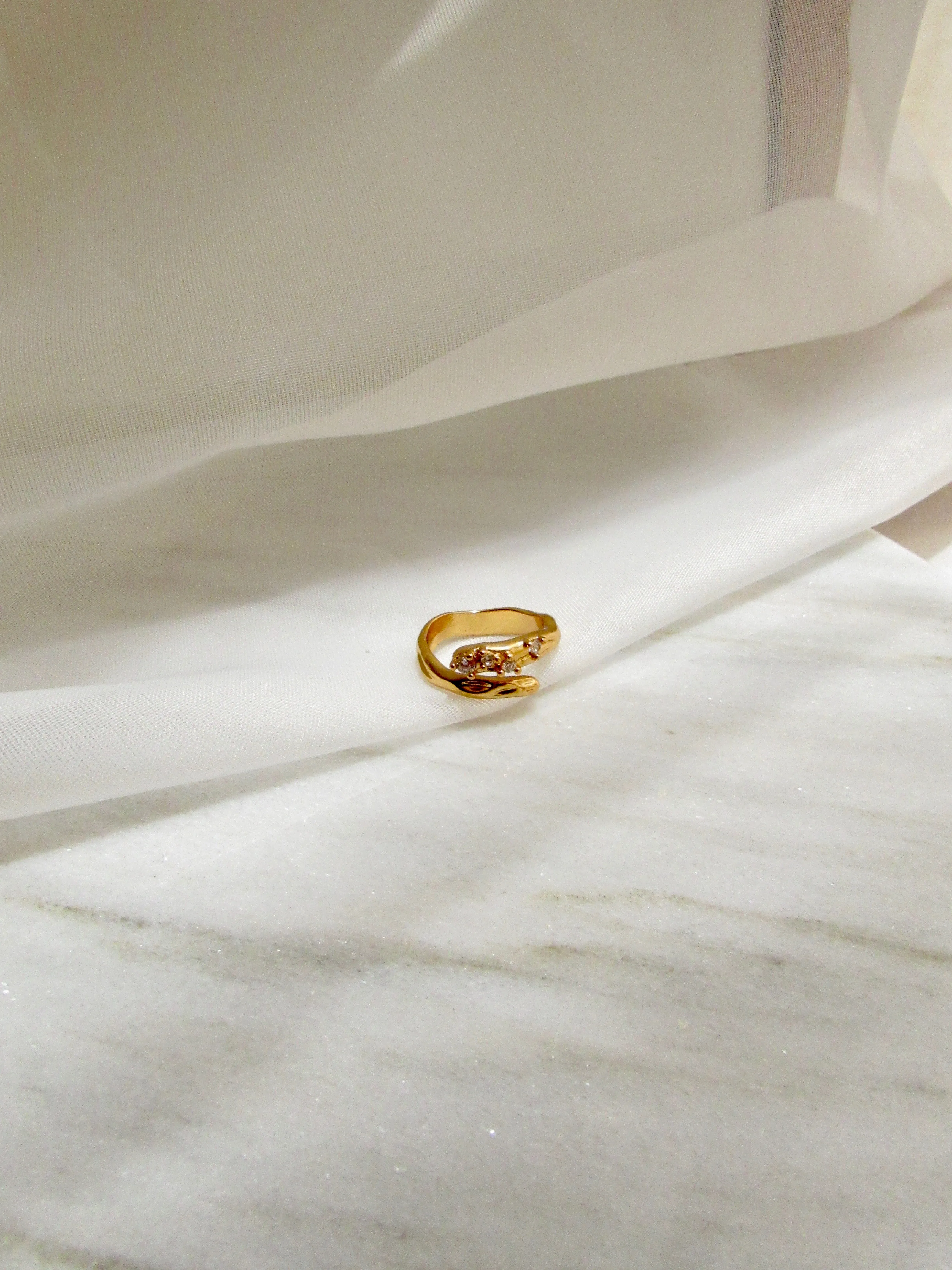 18K Gold Vermeil Snake Ring