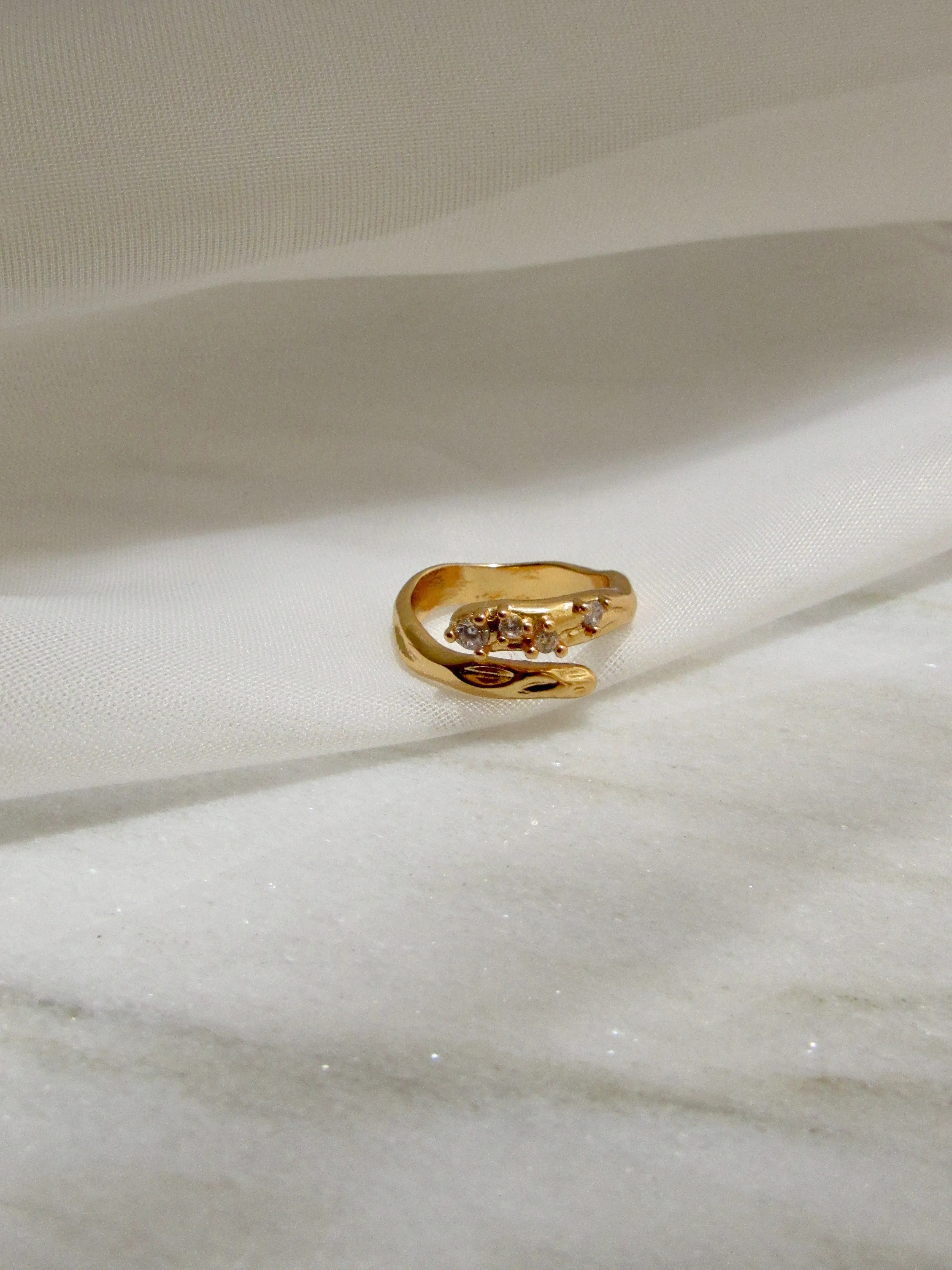 18K Gold Vermeil Snake Ring