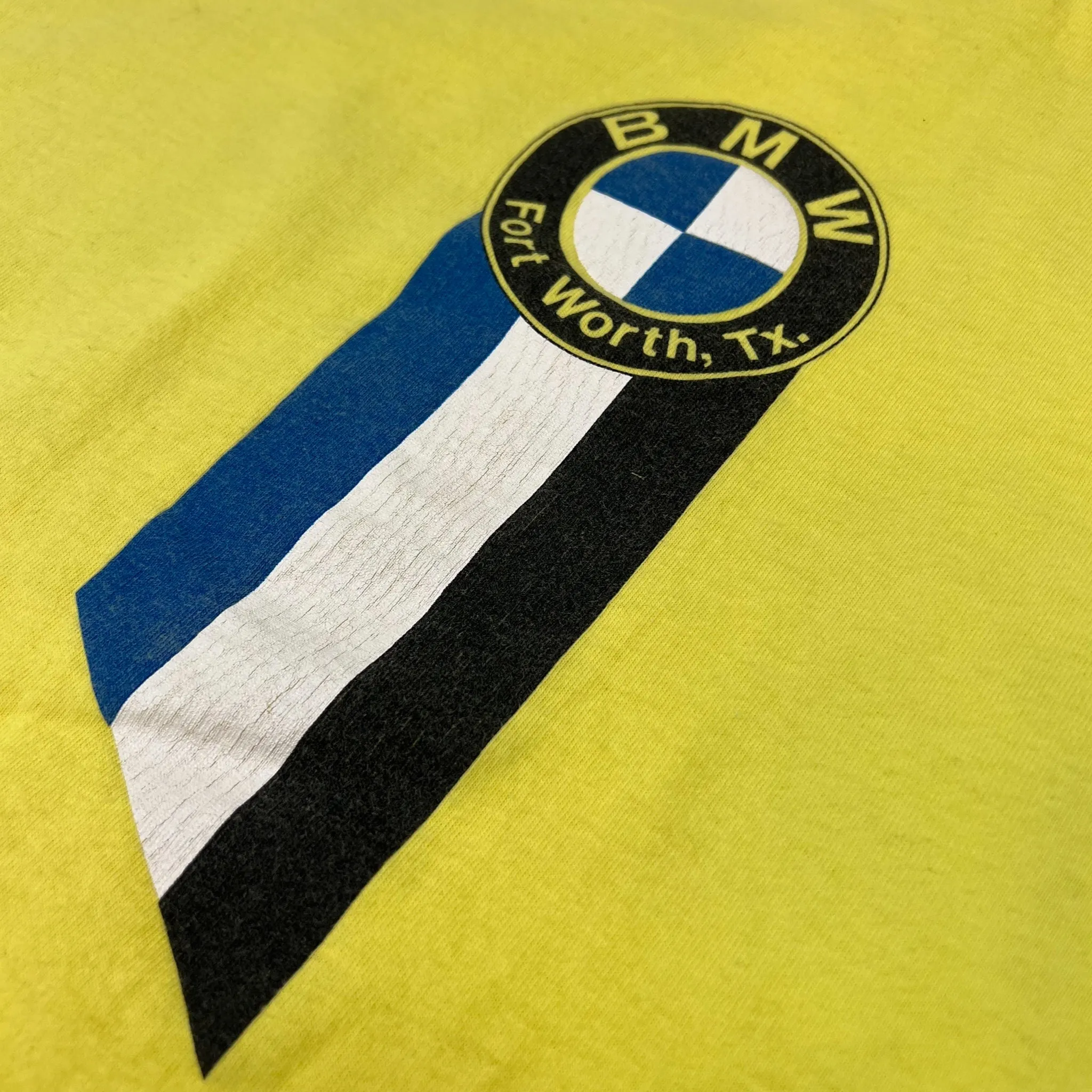 1991 BMW Fort Worth Texas T-Shirt - Yellow