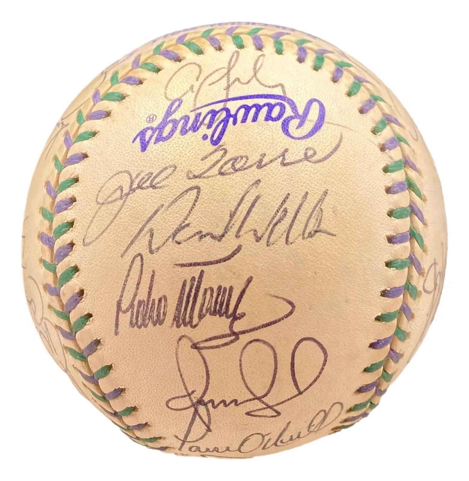 1998 MLB All Star (27) Signed All Star Game Baseball Griffey Jeter & More BAS