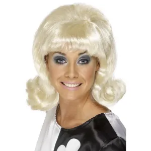 60s Flick Up Wig   Blonde