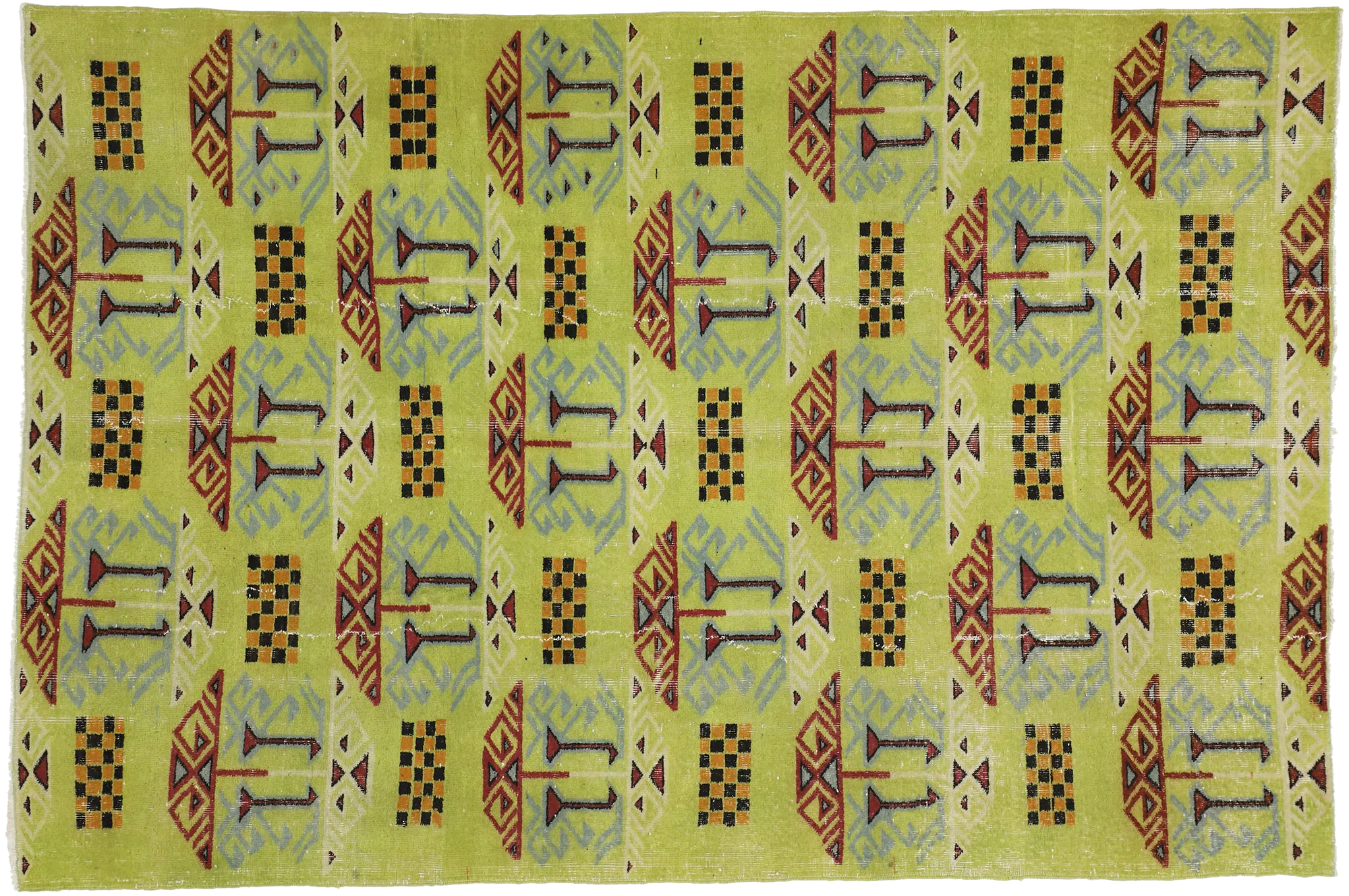 6'4" x 9'5" Zeki Muren Vintage Sivas Rug