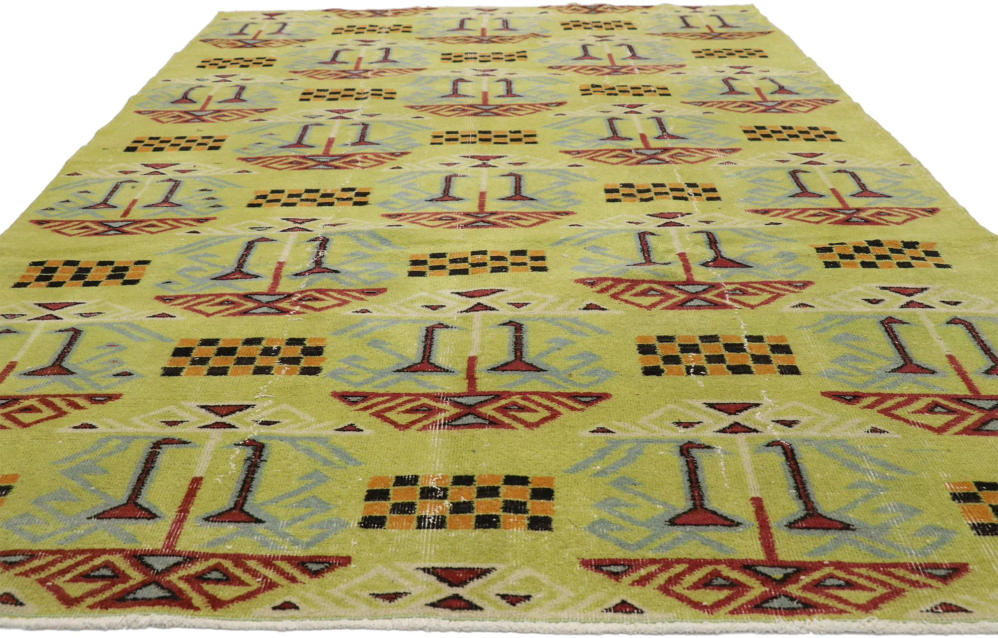 6'4" x 9'5" Zeki Muren Vintage Sivas Rug