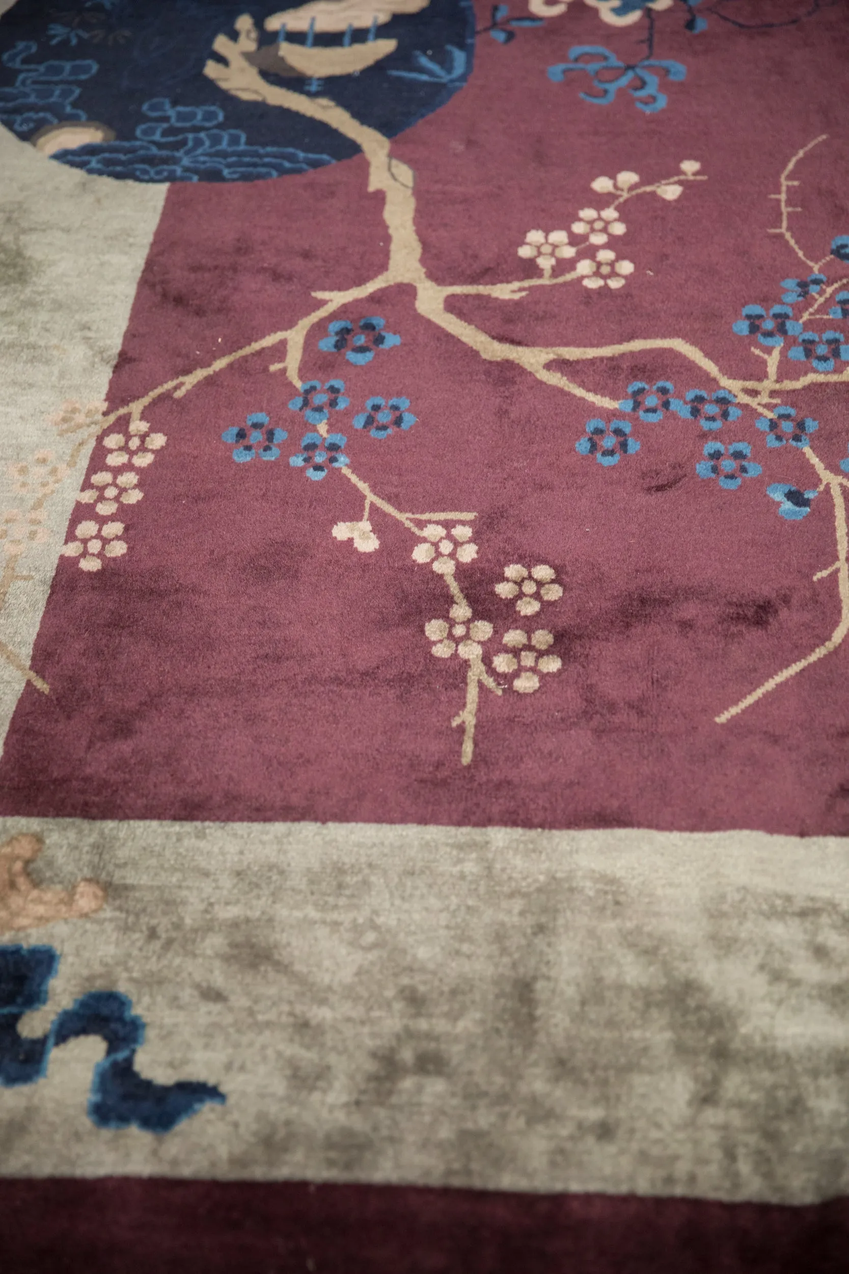 7x13.5 Antique Art Deco Carpet