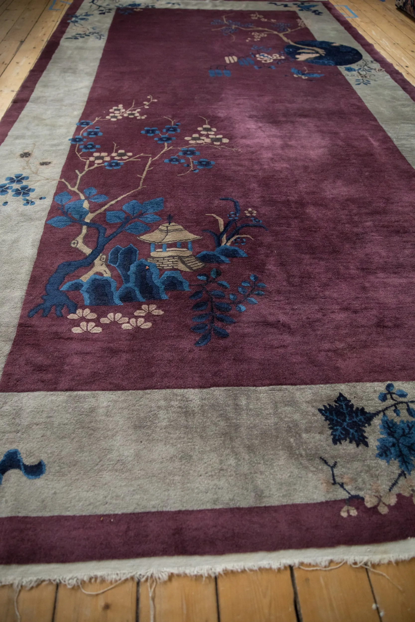 7x13.5 Antique Art Deco Carpet