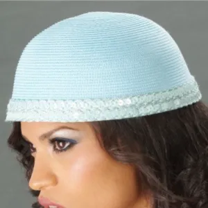 AC7011- Fashion ladies light blue tumpa with trims