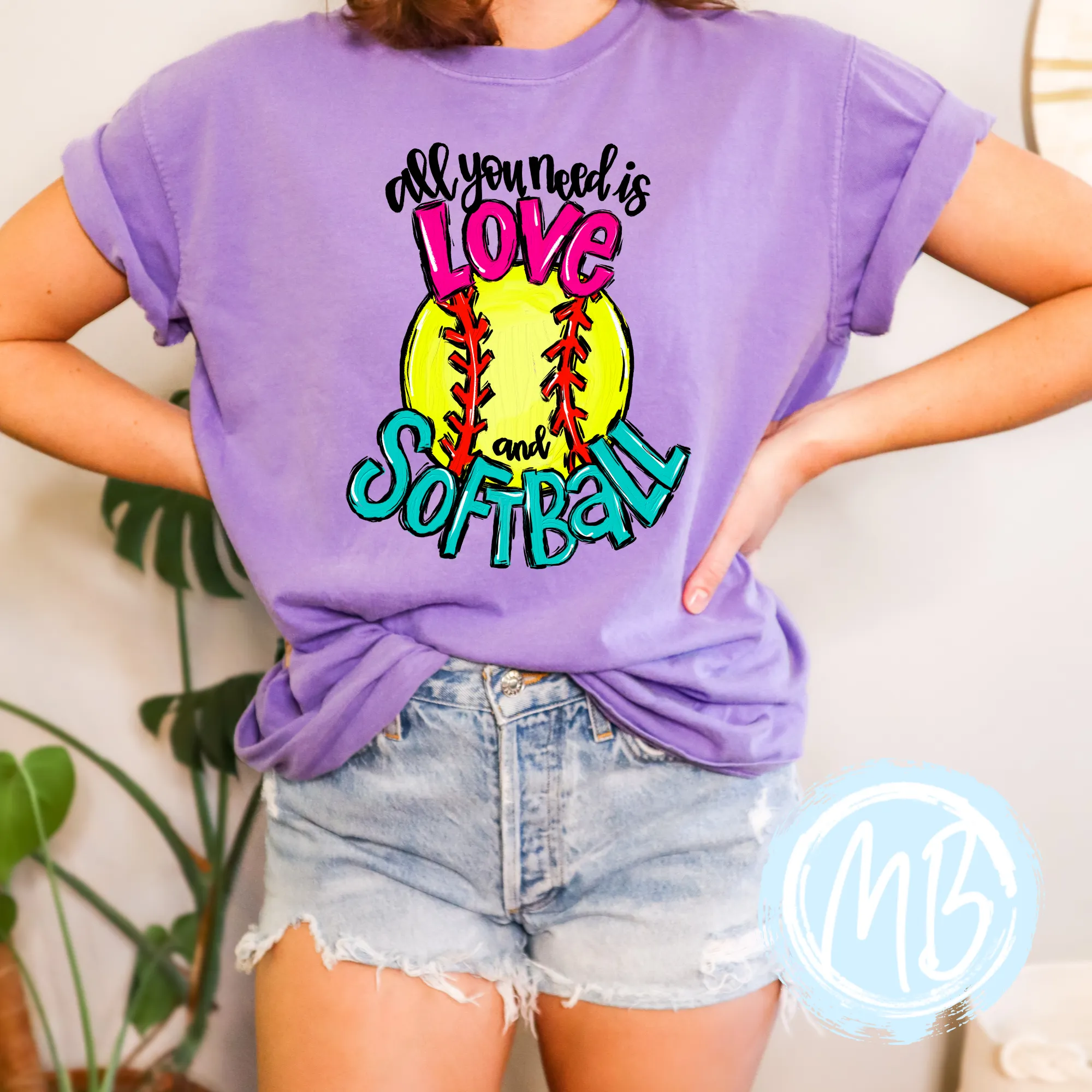 All You Need Is Love & Softball Tee