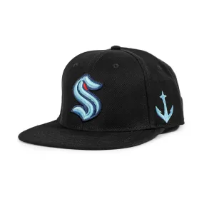 American Needle NHL Vintage Wool Replica Snapback Hat - Seattle Kraken Alternate Logo