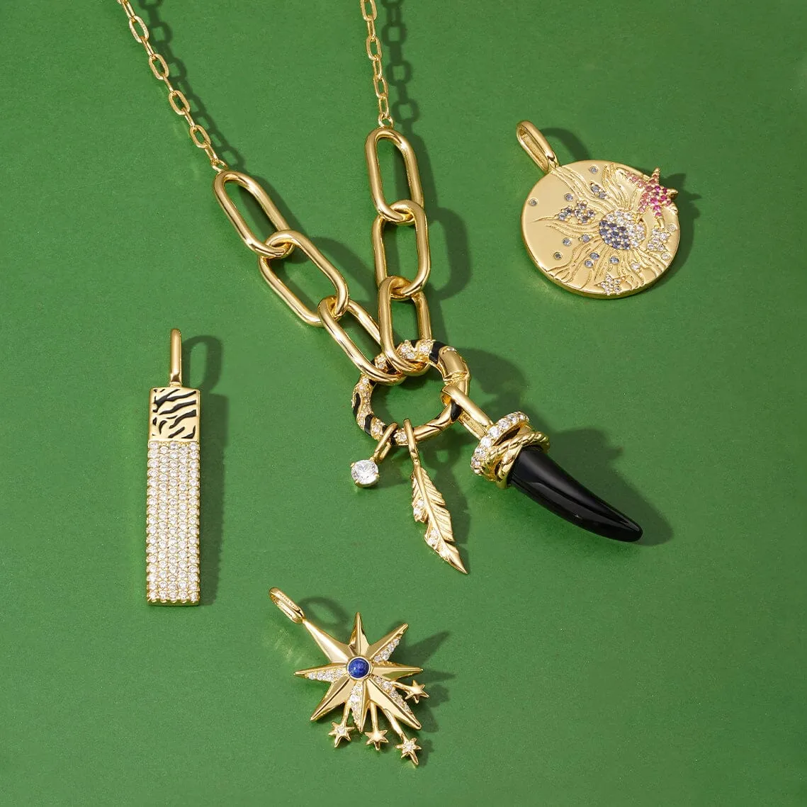 Ania Haie Gold Agate Horn Charm