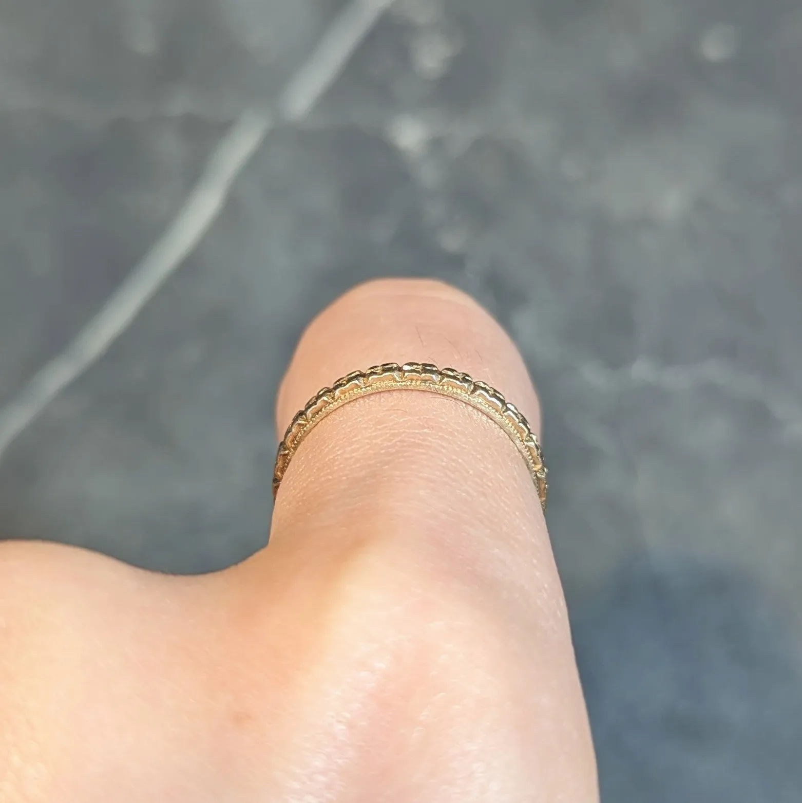 Art Deco 14 Karat Yellow Gold Orange Blossom Vintage Wedding Band Ring