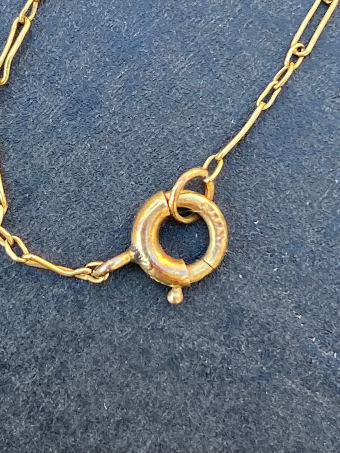 Art Deco 14K Gold Diamond and Pearl Filigree Lavalier Necklace