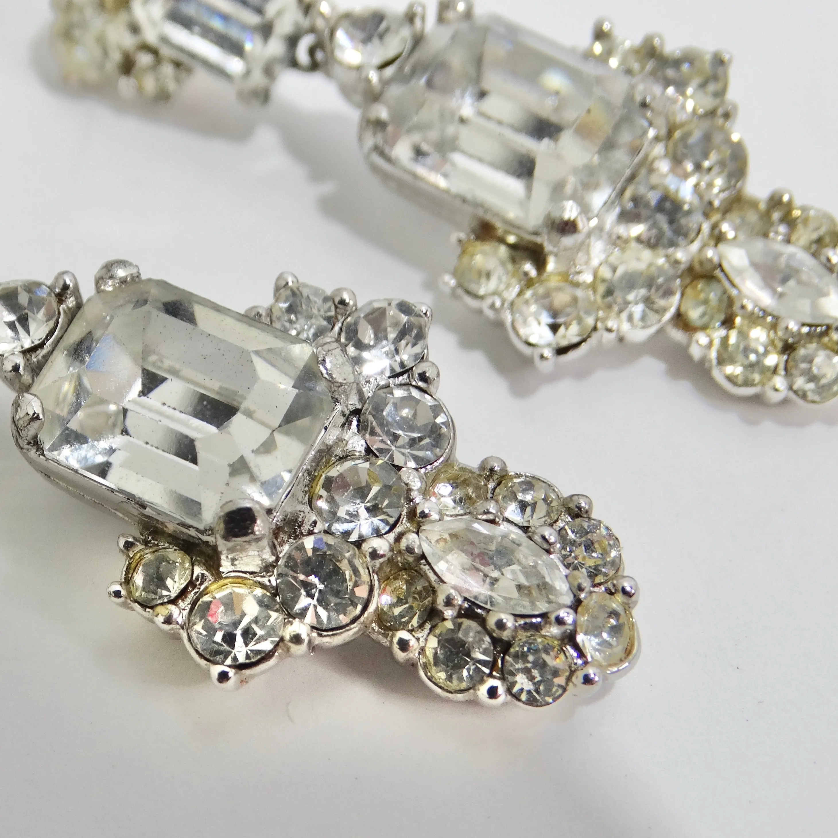 Art Deco 1940s Rhinestone Earrings