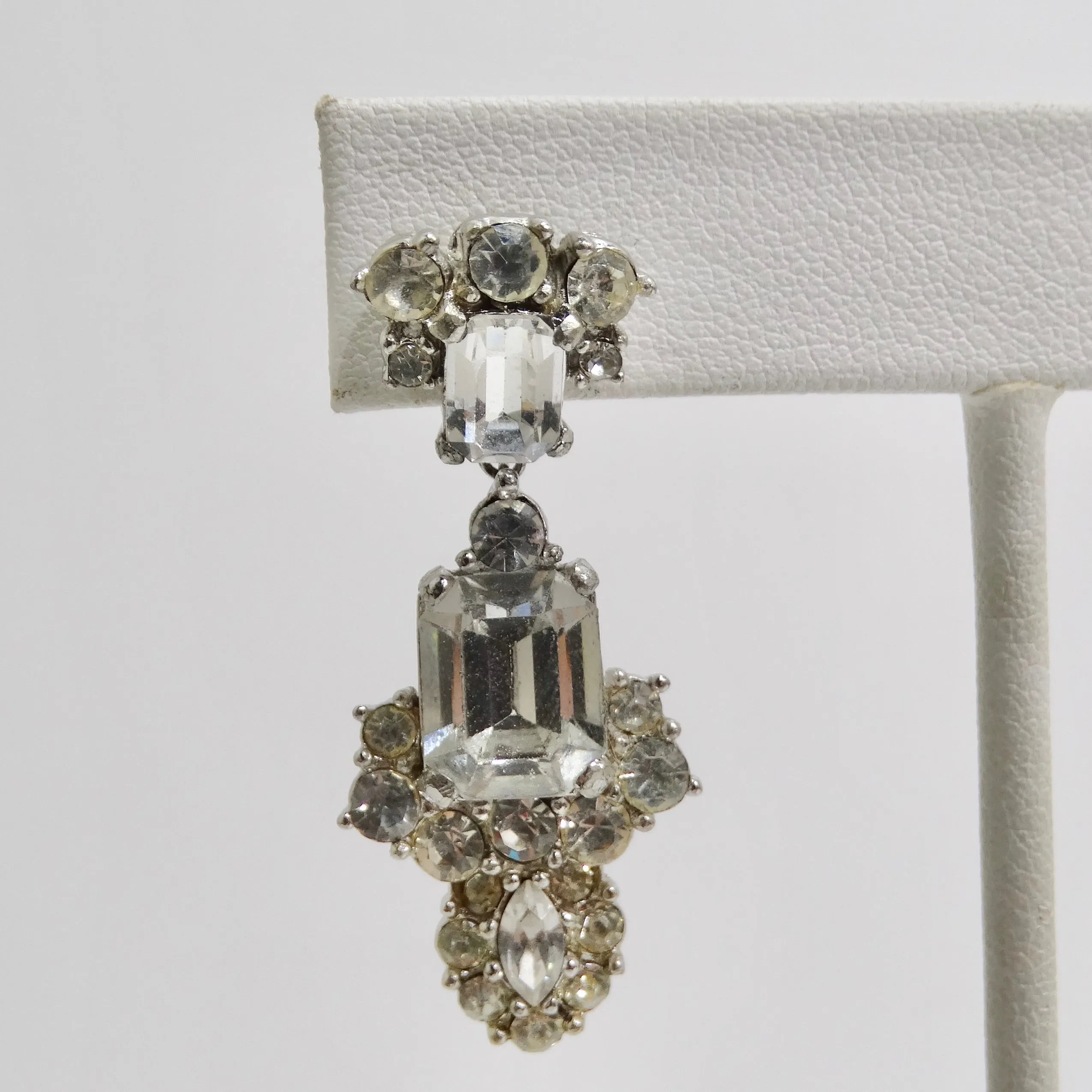 Art Deco 1940s Rhinestone Earrings