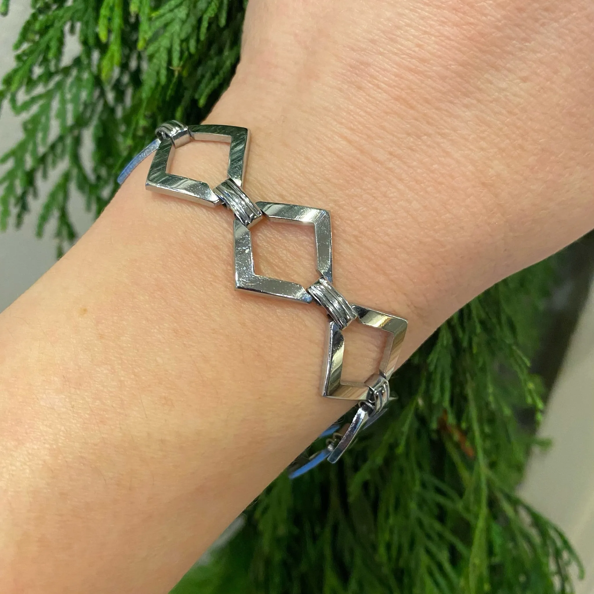 Art Deco Chrome Bracelet