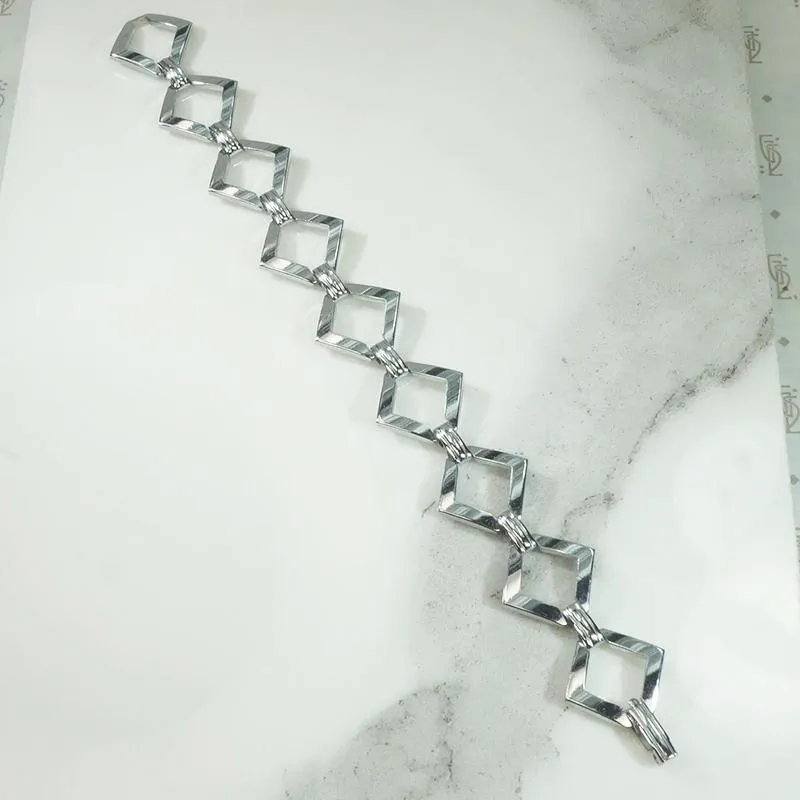 Art Deco Chrome Bracelet