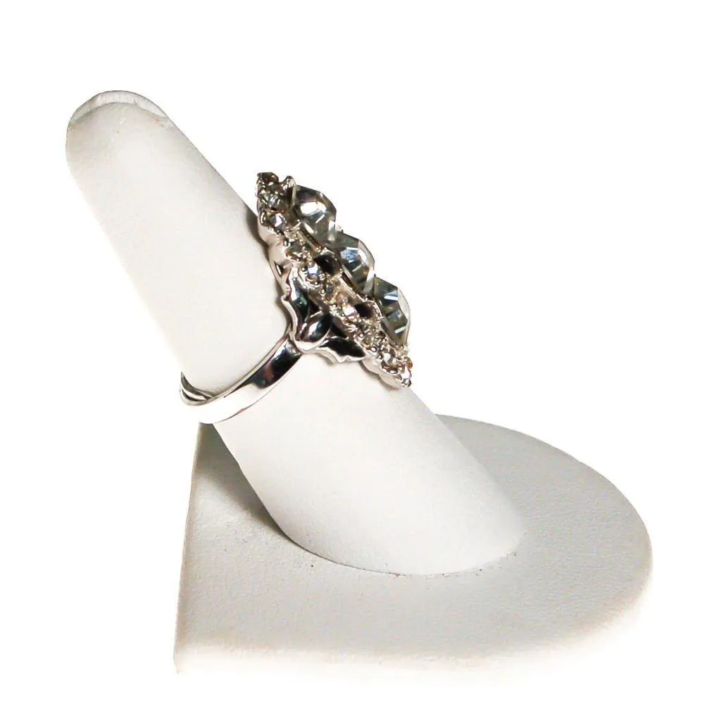 Art Deco Diamante Rhinestone Cocktail Ring