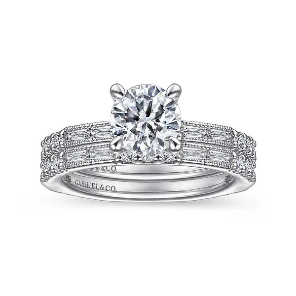 Art Deco Inspired Channel Set Wedding Band