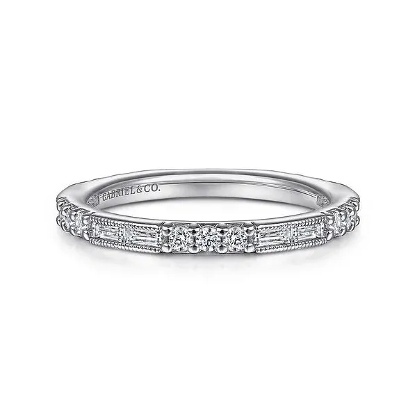 Art Deco Inspired Channel Set Wedding Band