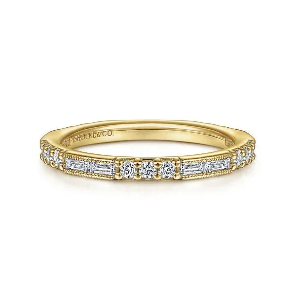 Art Deco Inspired Channel Set Wedding Band