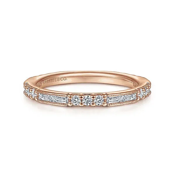 Art Deco Inspired Channel Set Wedding Band
