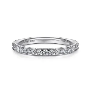 Art Deco Inspired Channel Set Wedding Band