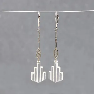Art Deco Pressed Glass Earrings by brunet