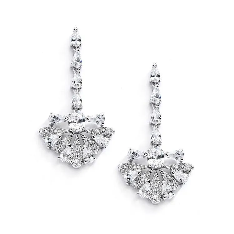 Art Deco "Fan" Earrings
