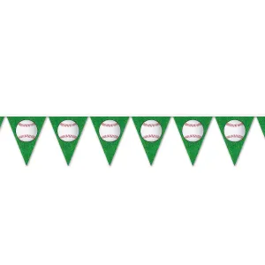 Beistle Baseball Pennant Banner - 12 feet 11 in  x 12' (1/Pkg) Party Supply Decoration : Baseball