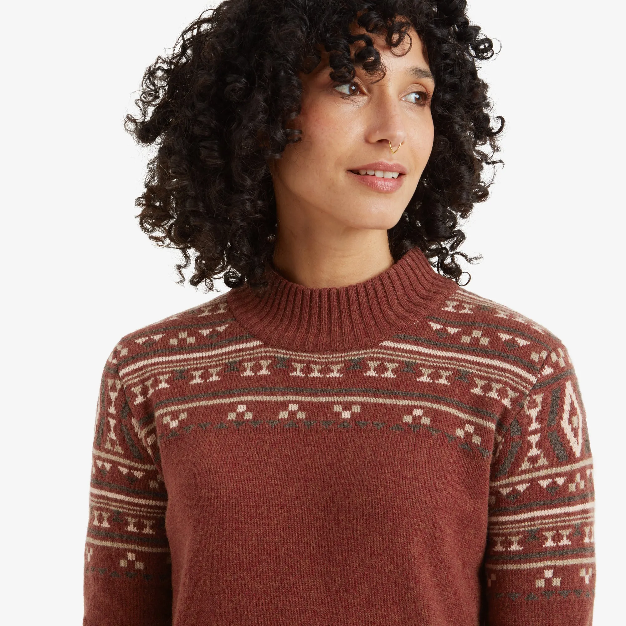 Bhutla Crew Sweater - Rust