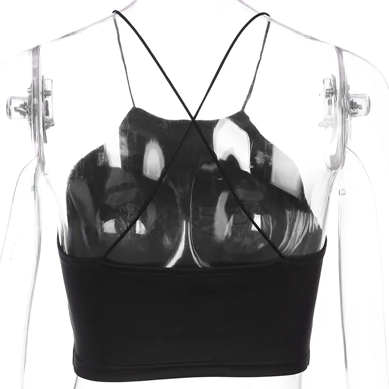 Black Bandana Crop Top