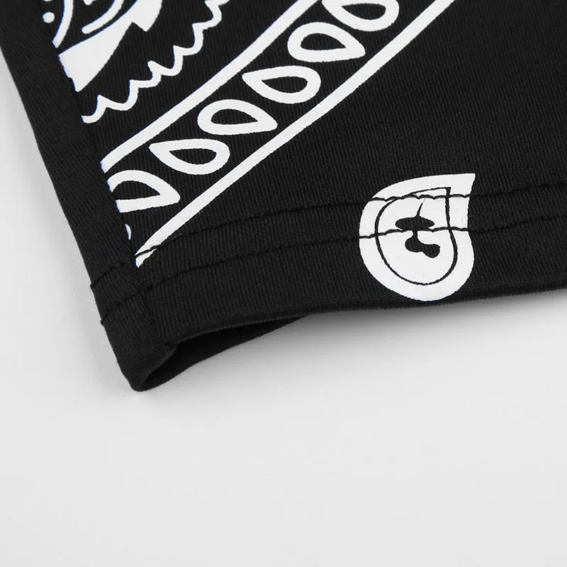 Black Bandana Crop Top