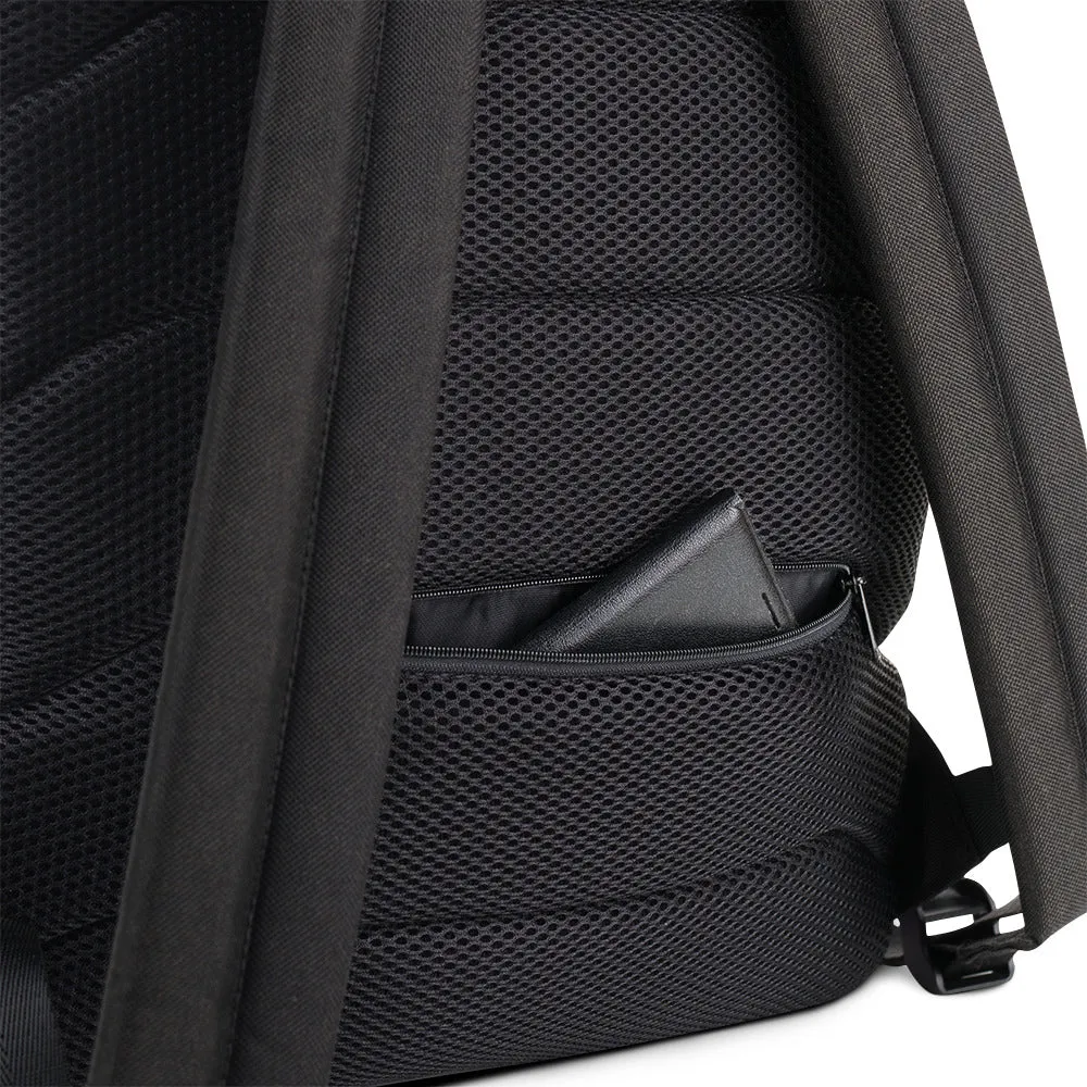 Black Neon Green Vampire Fang Teeth Backpack