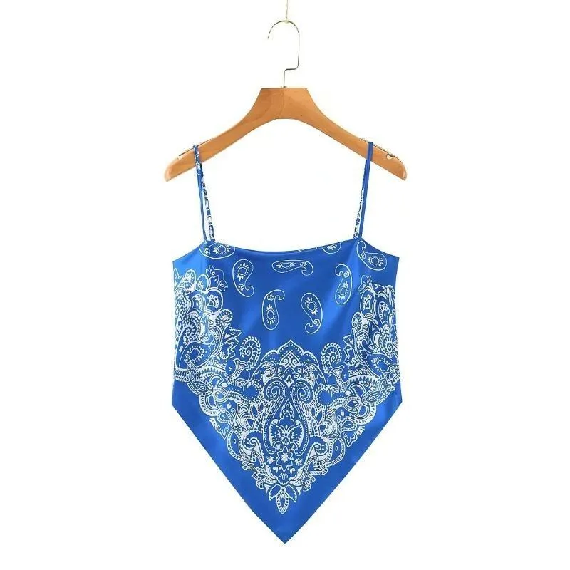 Blue Bandana Top