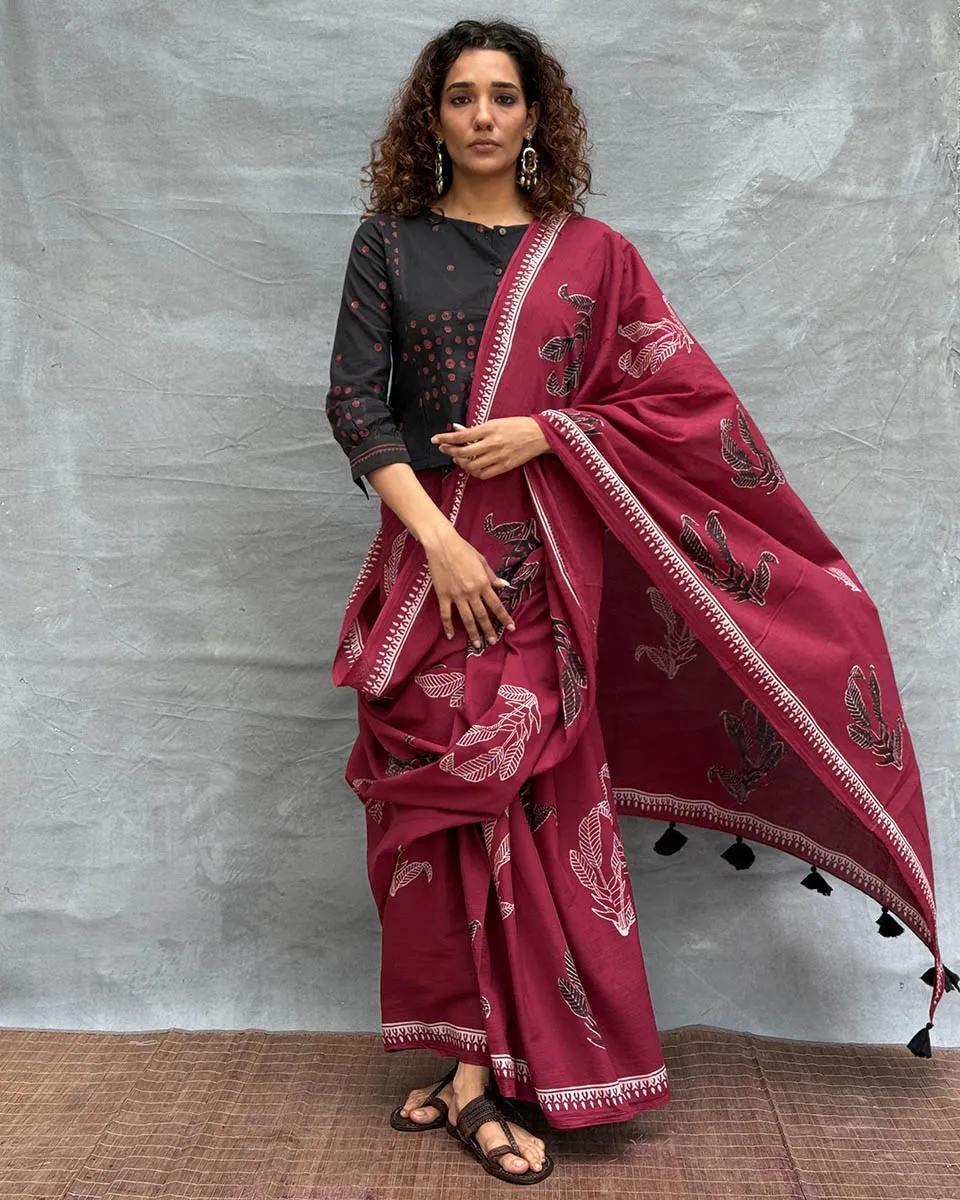 Breeze Blockprinted Cotton Saree