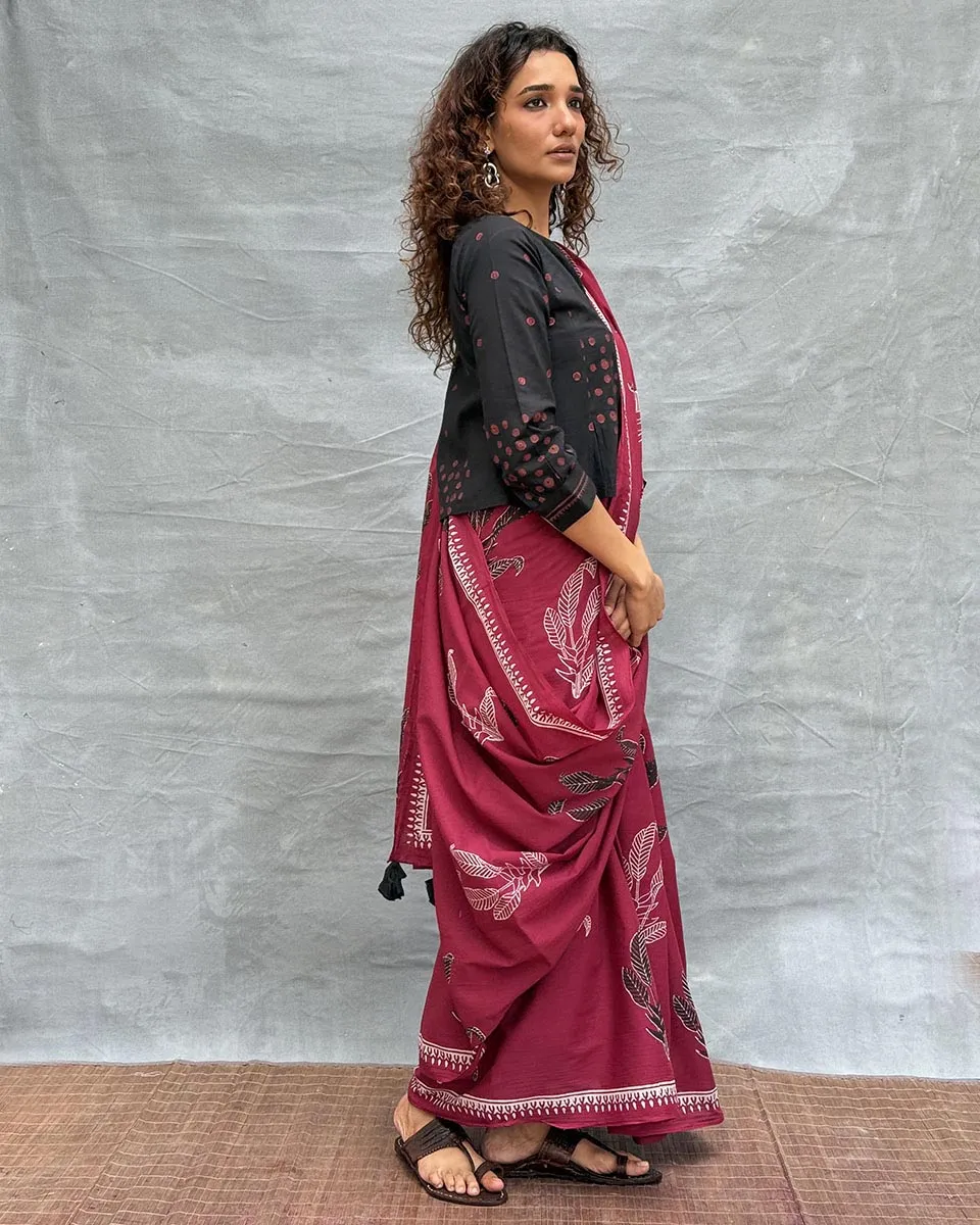 Breeze Blockprinted Cotton Saree
