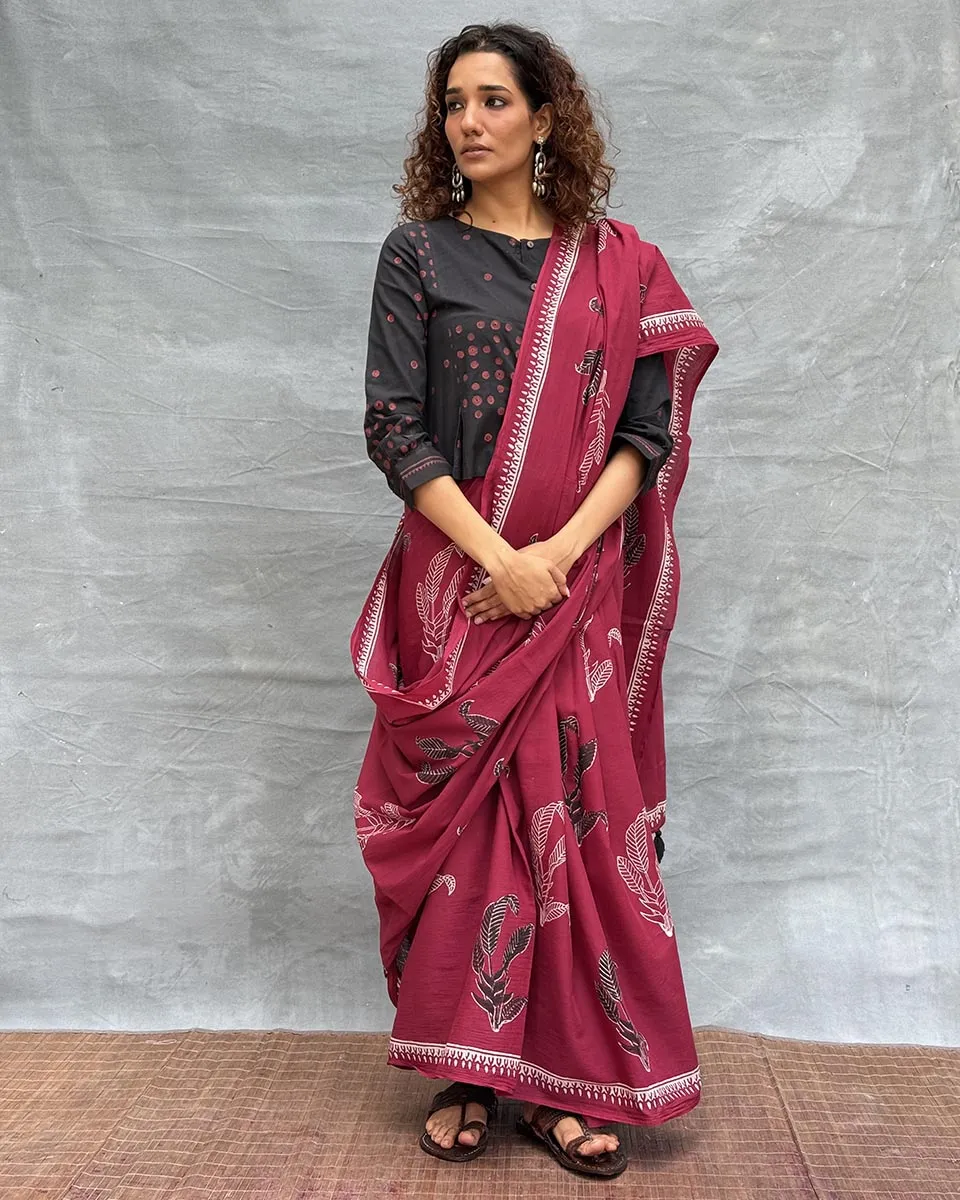 Breeze Blockprinted Cotton Saree